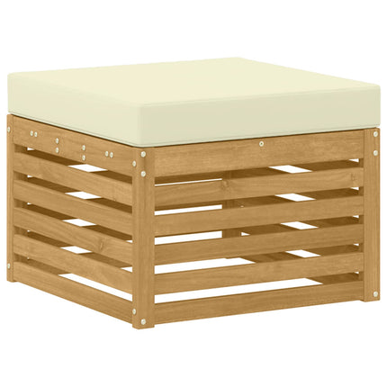 Utomhussoffset 6 pcs Vit och grädde 249 x 122,5 x 73 cm