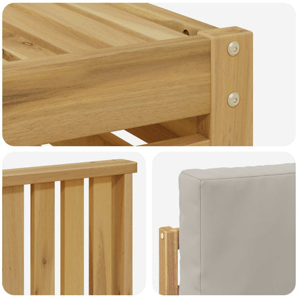 Utomhussoffset 6 pcs Vit och ljusgrå 249 x 122,5 x 73 cm