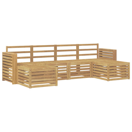 Utomhussoffset 6 pcs Vit 257 x 122,5 x 73 cm Massivt Akaciaträ