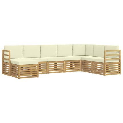 Utomhussoffset 8 st Vit och grädde Polyester