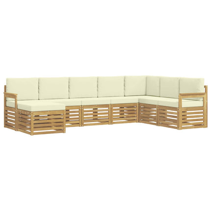 Utomhussoffset 8 st Vit och grädde Polyester