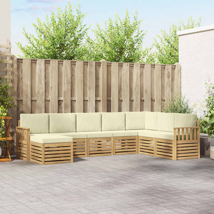 Utomhussoffset 8 pcs Vit och grädde 306 x 187,5 x 73 cm