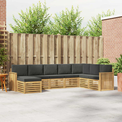 Utomhussoffset 8 pcs Vit och antracit 306 x 187,5 x 73 cm
