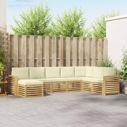 Utomhussoffset 8 pcs Vit och grädde 310 x 191,5 x 73 cm