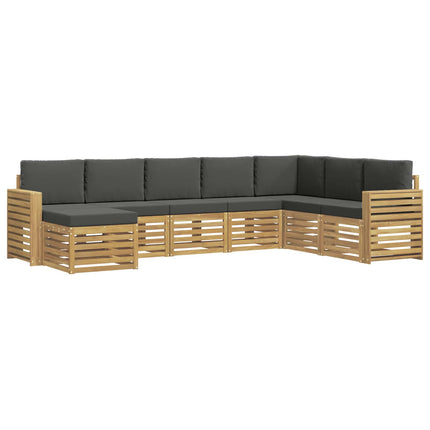 Utomhussoffset 8 pcs Vit och antracit 310 x 191,5 x 73 cm