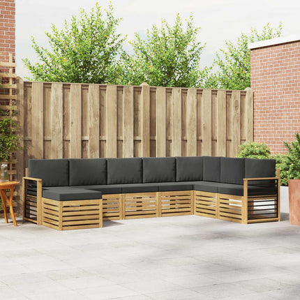 Utomhussoffset 8 pcs Vit och antracit 306 x 187,5 x 73 cm