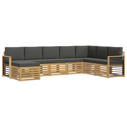 Utomhussoffset 8 pcs Vit och antracit 306 x 187,5 x 73 cm