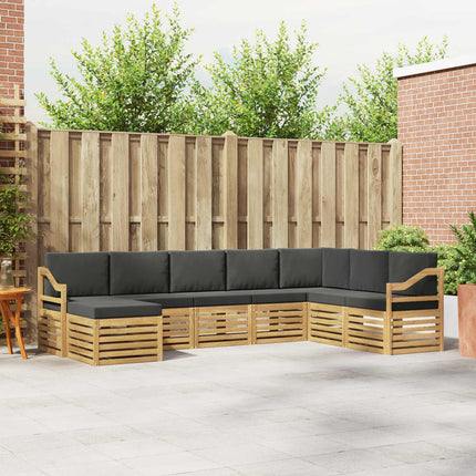 Utomhussoffset 8 pcs Vit och antracit 304 x 185,5 x 73 cm