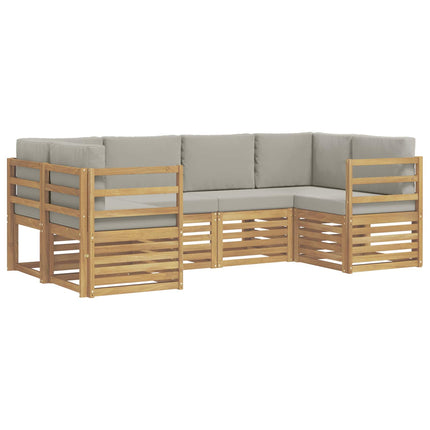Sektionsoffgrupp 6 pcs Vit och ljusgrå 245 x 126,5 x 73 cm