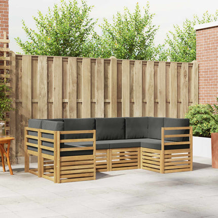 Sektionsoffgrupp 6 pcs Vit och antracit 245 x 126,5 x 73 cm