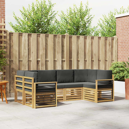 Sektionsoffgrupp 6 pcs Vit och antracit 245 x 128,5 x 73 cm