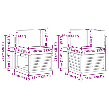 Sektionsoffgrupp 6 pcs Vit och antracit 245 x 128,5 x 73 cm