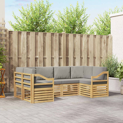 Sektionsoffgrupp 6 pcs Vit och ljusgrå 245 x 126,5 x 73 cm