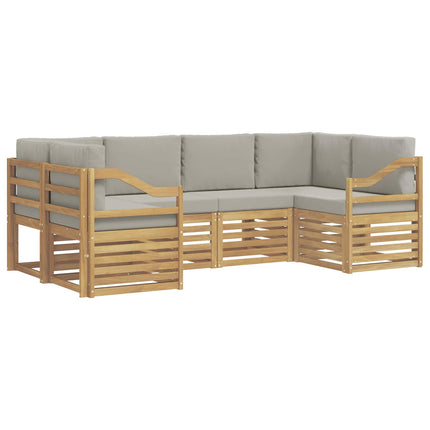 Sektionsoffgrupp 6 pcs Vit och ljusgrå 245 x 126,5 x 73 cm