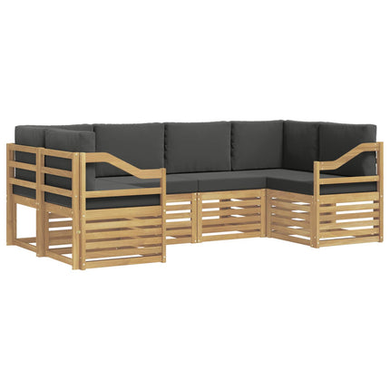 Sektionsoffgrupp 6 pcs Vit och antracit 245 x 126,5 x 73 cm