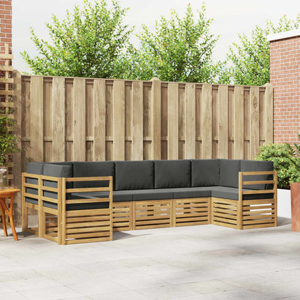 Sektionsoffgrupp 7 pcs Vit och antracit 304 x 126,5 x 73 cm