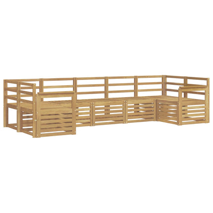 Utomhussoffset 7 pcs Vit 304 x 128,5 x 73 cm Massivt Akaciaträ