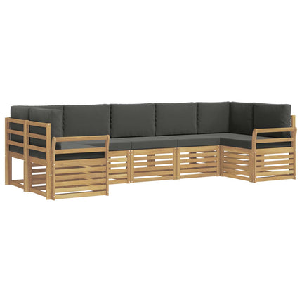 Utomhussoffset 7 pcs Vit och antracit 304 x 130,5 x 73 cm