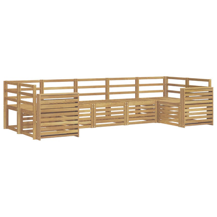 Utomhussoffset 7 pcs Vit 304 x 132,5 x 73 cm Massivt Akaciaträ