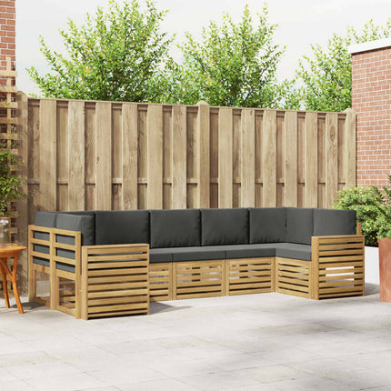 Utomhussoffset 7 pcs Vit och antracit 304 x 132,5 x 73 cm