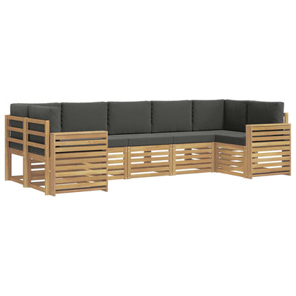 Utomhussoffset 7 pcs Vit och antracit 304 x 132,5 x 73 cm