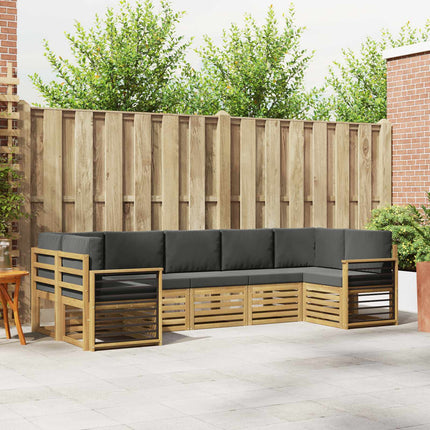 Sektionsoffgrupp 7 pcs Vit och antracit 304 x 128,5 x 73 cm