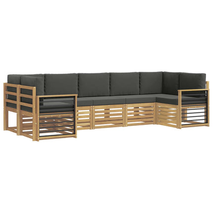 Sektionsoffgrupp 7 pcs Vit och antracit 304 x 128,5 x 73 cm