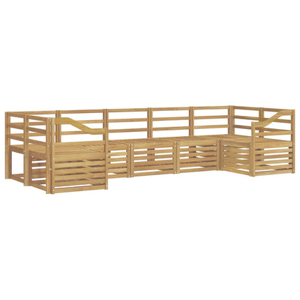 Utomhussoffset 7 pcs Vit 304 x 126,5 x 73 cm Massivt Akaciaträ