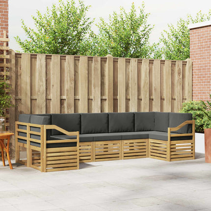 Sektionsoffgrupp 7 pcs Vit och antracit 304 x 126,5 x 73 cm