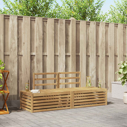 Utomhussoffset 3 Stycke Vit 182,5 x 63 x 73 cm