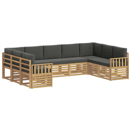 Utomhussoffset 7 pcs Vit och Antracit 304 x 128,5 x 73 cm