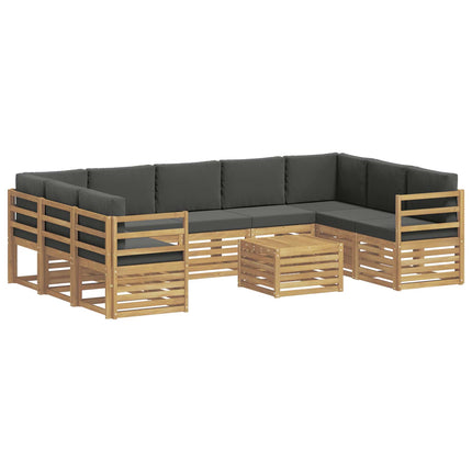 Utomhussoffset 10 st Vit och Antracit Polyester