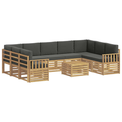Utomhussoffset 10 st Vit och Antracit Polyester
