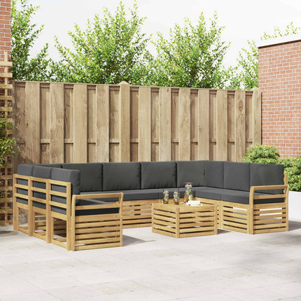 Utomhussoffset 10 pcs Vit och antracit 59 x 59 x 37 cm