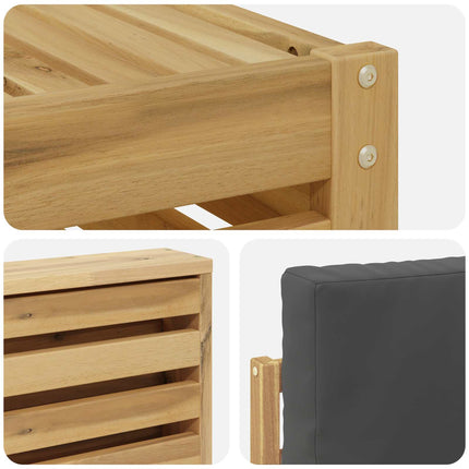 Utomhussoffset 10 pcs Vit och antracit 59 x 59 x 37 cm