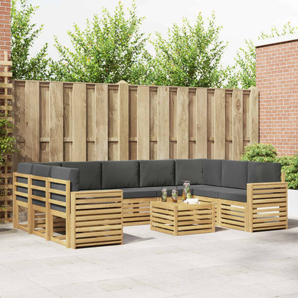 Utomhussoffset 10 pcs Vit och antracit 59 x 59 x 37 cm