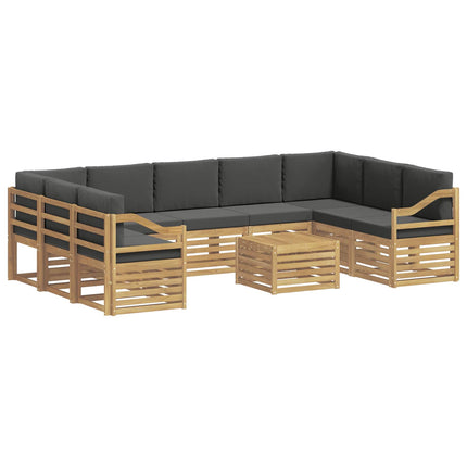 Utomhussoffset 10 st Vit och Antracit Polyester