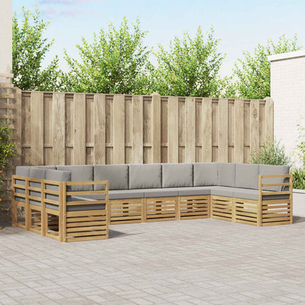 Sektionsoffgrupp 10 pcs Vit och ljusgrå 363 x 185,5 x 73 cm