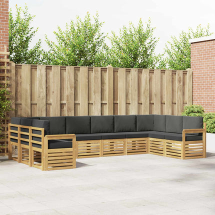 Utomhussoffset 7 pcs Vit och Antracit 363 x 187,5 x 73 cm