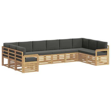 Utomhussoffset 7 pcs Vit och Antracit 363 x 187,5 x 73 cm