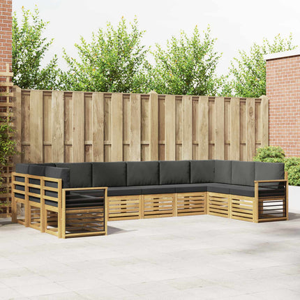 Sektionsoffgrupp 10 pcs Vit och antracit 363 x 187,5 x 73 cm
