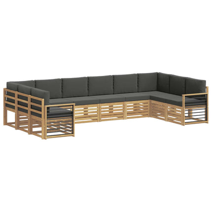 Sektionsoffgrupp 10 pcs Vit och antracit 363 x 187,5 x 73 cm
