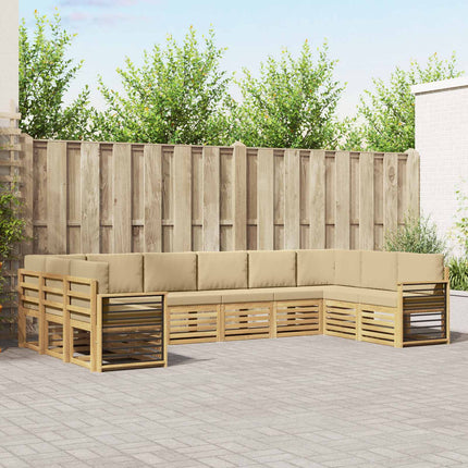 Sektionsoffgrupp 10 pcs Vit och Beige 363 x 187,5 x 73 cm