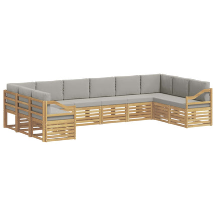 Sektionsoffgrupp 10 pcs Vit och ljusgrå 363 x 185,5 x 73 cm