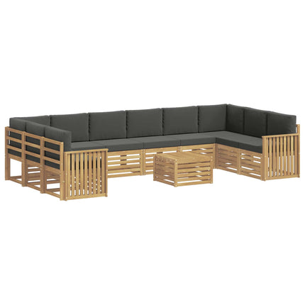 Utomhussoffset 11 pcs Vit och antracit 59 x 59 x 37 cm