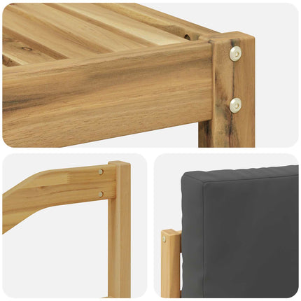 Utomhussoffset 8 pcs Vit och Antracit 59 x 59 x 37 cm Polyester