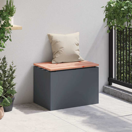 Trädgårdsbänk 1-Antal sittplatser 60 x 40 x 43 cm Stål Antracit