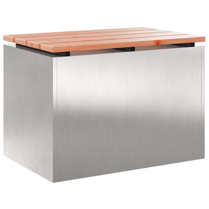 Trädgårdsbänk Silver 60 x 40 x 43 cm Rostfritt stål