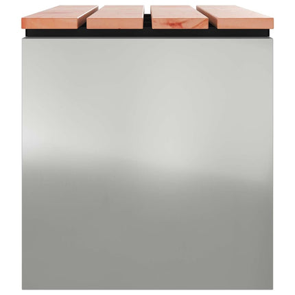 Trädgårdsbänk Silver 80 x 40 x 43 cm Galvaniserat stål