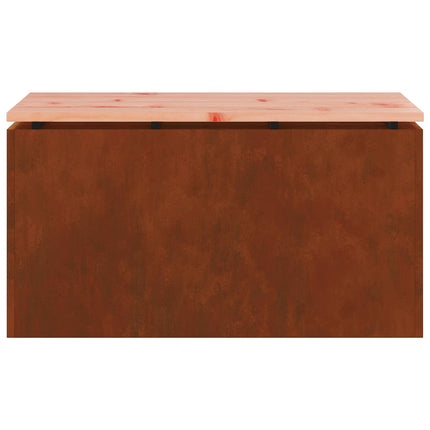Trädgårdsbänk 2 -Seater 80 x 40 x 43 cm cortenstål Rostig